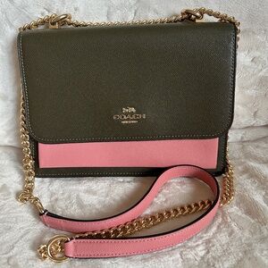 NWT! RARE! Coach Women's Shoulder Bag 91166 Klare Crossbody In Green/Pink